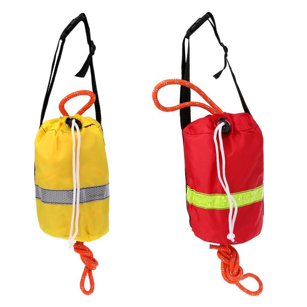 Rescue Rope Throw - ポリプロピレンロープ付きレスキュースローラインバッグ ボートカヤックウォーターアクティビティ用の反射安全装置