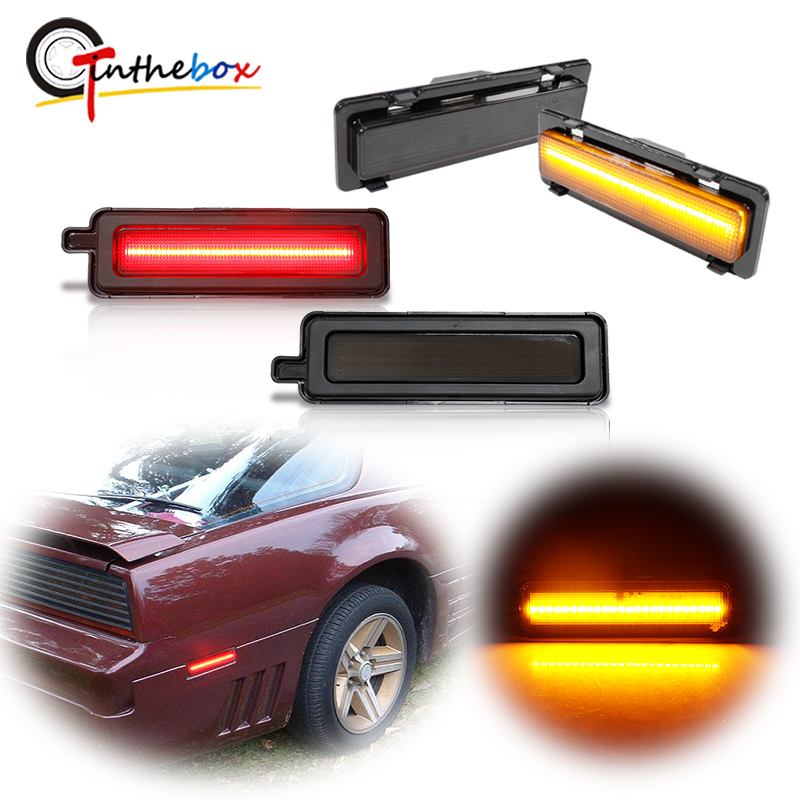 Signal Flare Kit - 車のフロントとリアのバンパー,サイドマーカーインジケーター,ウインカーライト,12v,ポンティアックファイアバードに適しています,1982-1992