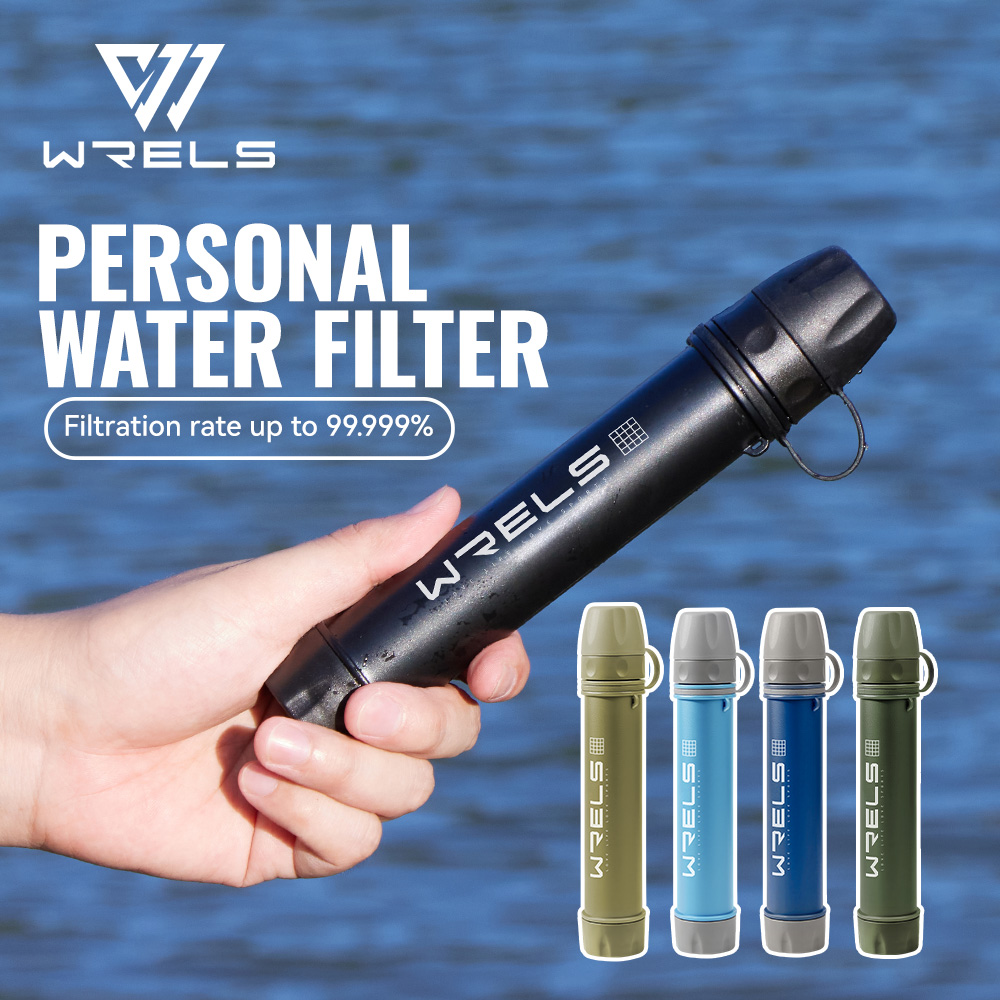 Water Purification Straw - WRELS 屋外浄水器 ポータブル 直飲みミニ浄水器 屋外緊急サバイバルキット ハイキング