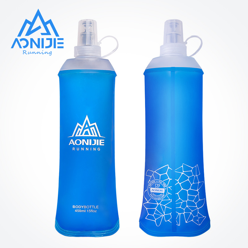 Water Bag Collapsible - Aonijie-水分補給用の折りたたみ式ソフトボトル,450ml,sd19 r450,tpu,bpaフリー,ランニング,マラソン用
