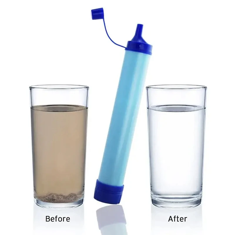 Water Purification Straw - 1pc 屋外ミニ浄水器ストローキャンプ浄化ポータブルハイキング浄水器サバイバルや緊急用品用