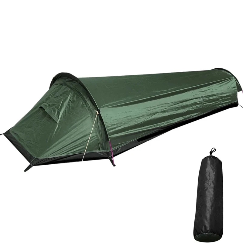 Emergency Mylar Tent - 一人用キャンプテント 超軽量コンパクトアウトドア寝袋テント 大容量防水バックパック テントカバー