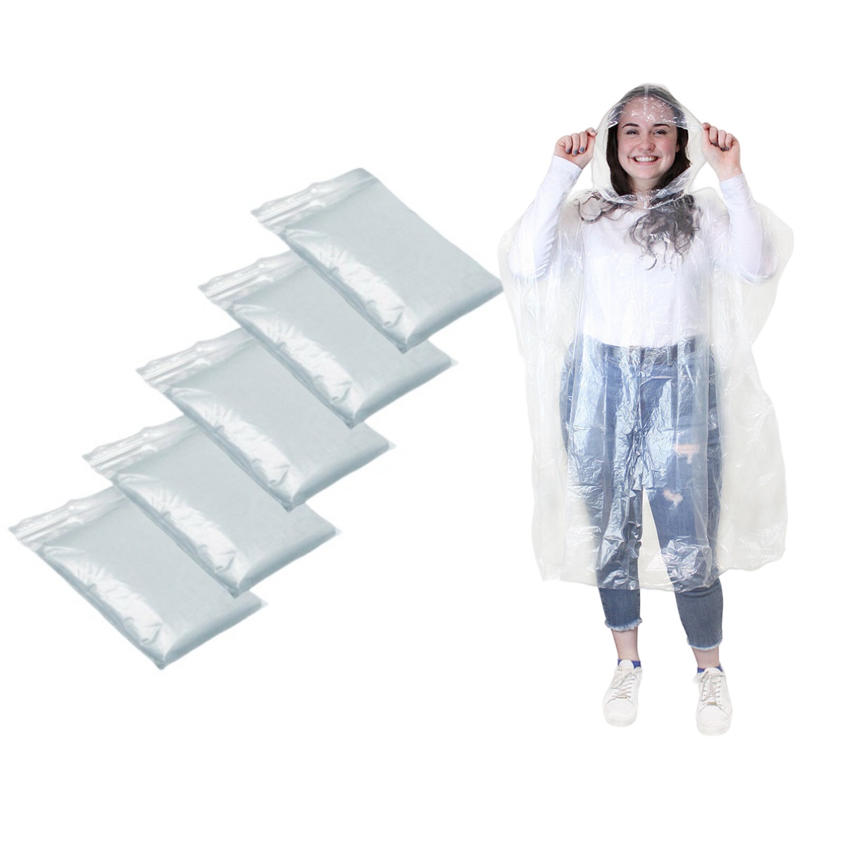 Emergency Poncho Rain - 大人用の使い捨て防水レインコート,屋外ハイキング,山の旅,透明なポンチョ,ポータブル,12個
