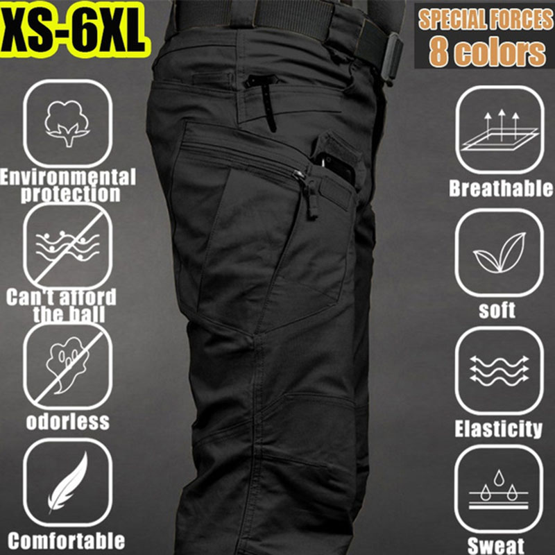 Fishing Kit Compact - メンズタクティカルカーゴパンツ 6XL プラスサイズアウトドアカジュアルスポーツパンツハイキング釣り防水マルチポケット男性ズボン