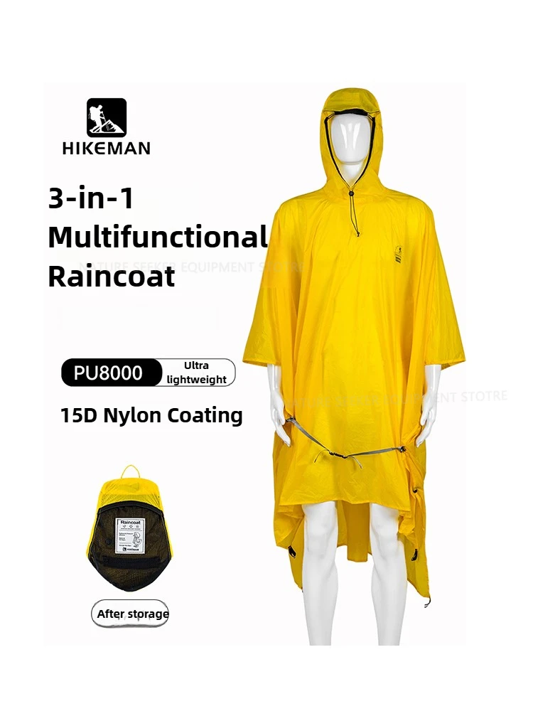 Emergency Poncho Rain - 15D/210T レインコート防水レインポンチョカバー超軽量屋外ハイキング登山シェルター緊急レインカバーフットプリントタープ