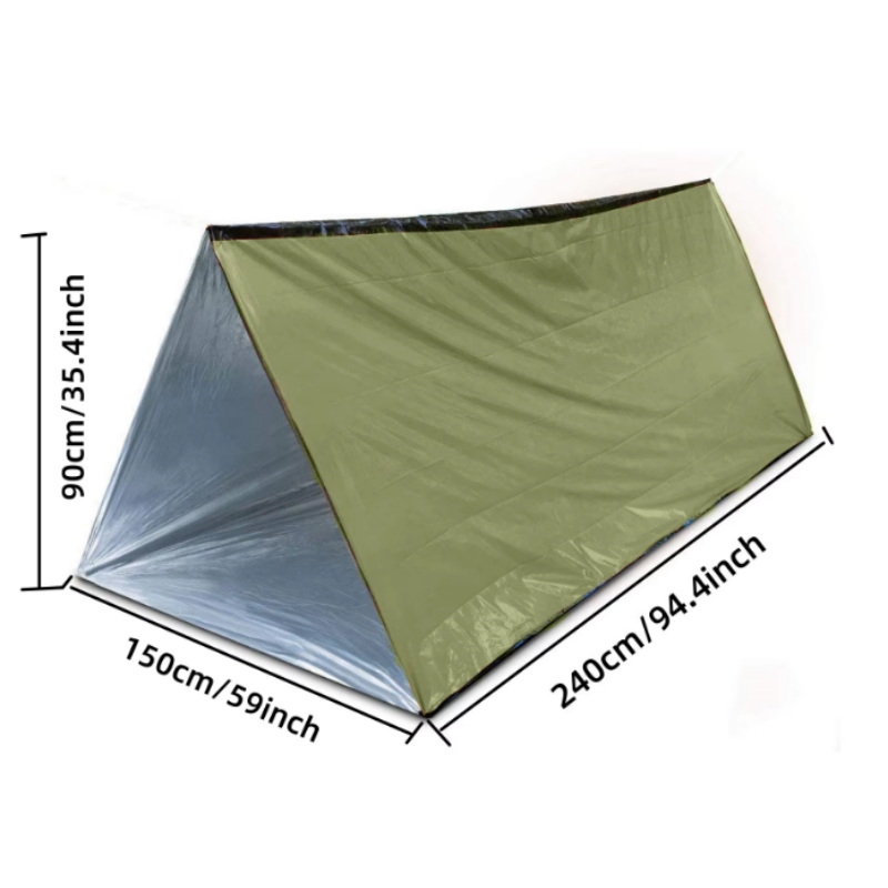 防水再利用可能2人用マイラー緊急チューブテント屋外SOSサバ - Emergency Mylar Tent のレビューと価格