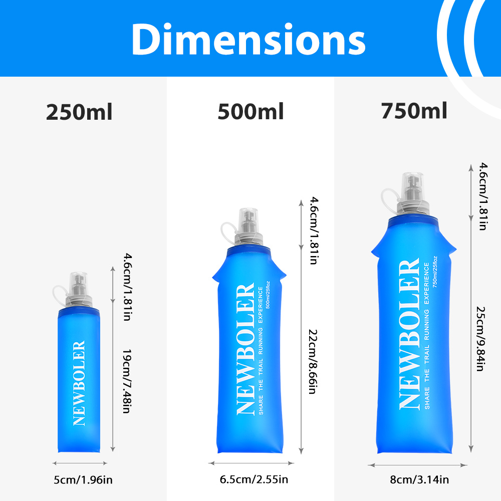 250/500/750ML ウォーターボトル TPU 折りた - Water Bag Collapsible のレビューと価格