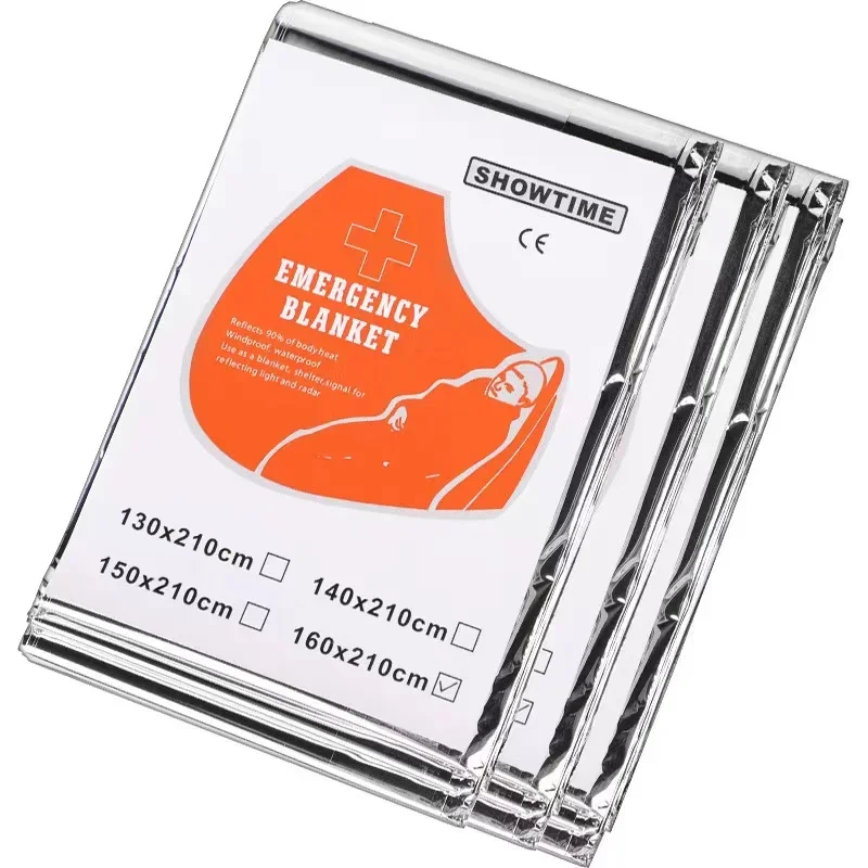 160*210 センチメートル 3 個緊急マイラ熱ブランケッ - Survival Blanket Reflective のレビューと価格