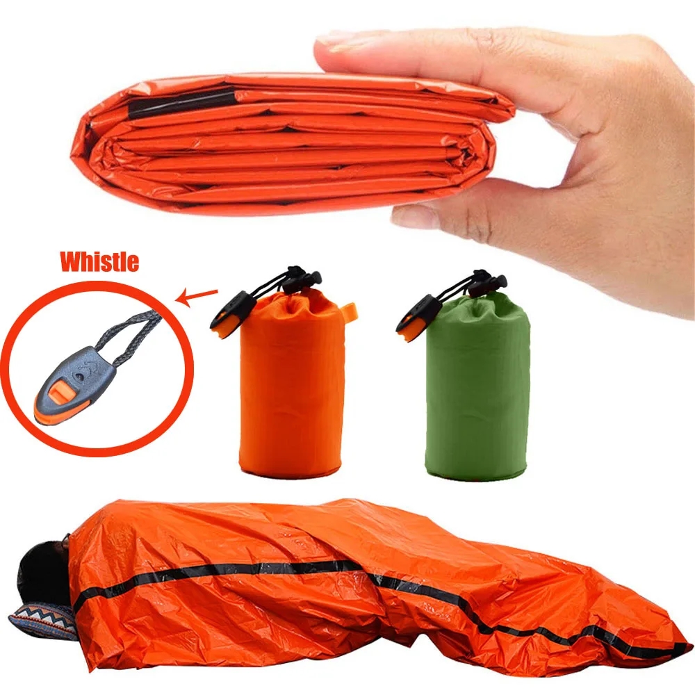 ポータブル防水緊急サバイバル寝袋ハイキングキャンプギアサーマ - Bivy Bag Emergency のレビューと価格