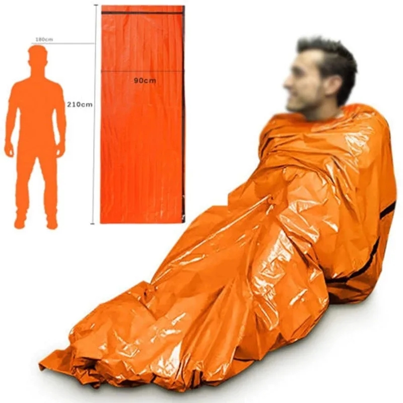 ポータブル防水緊急サバイバル寝袋ハイキングキャンプギアサーマ - Bivy Bag Emergency のレビューと価格