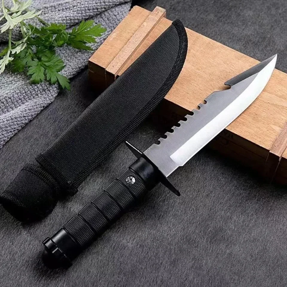 7CR17MOV キャンプアウトドアストレートナイフジャング - Bushcraft Knife Fixed のレビューと価格