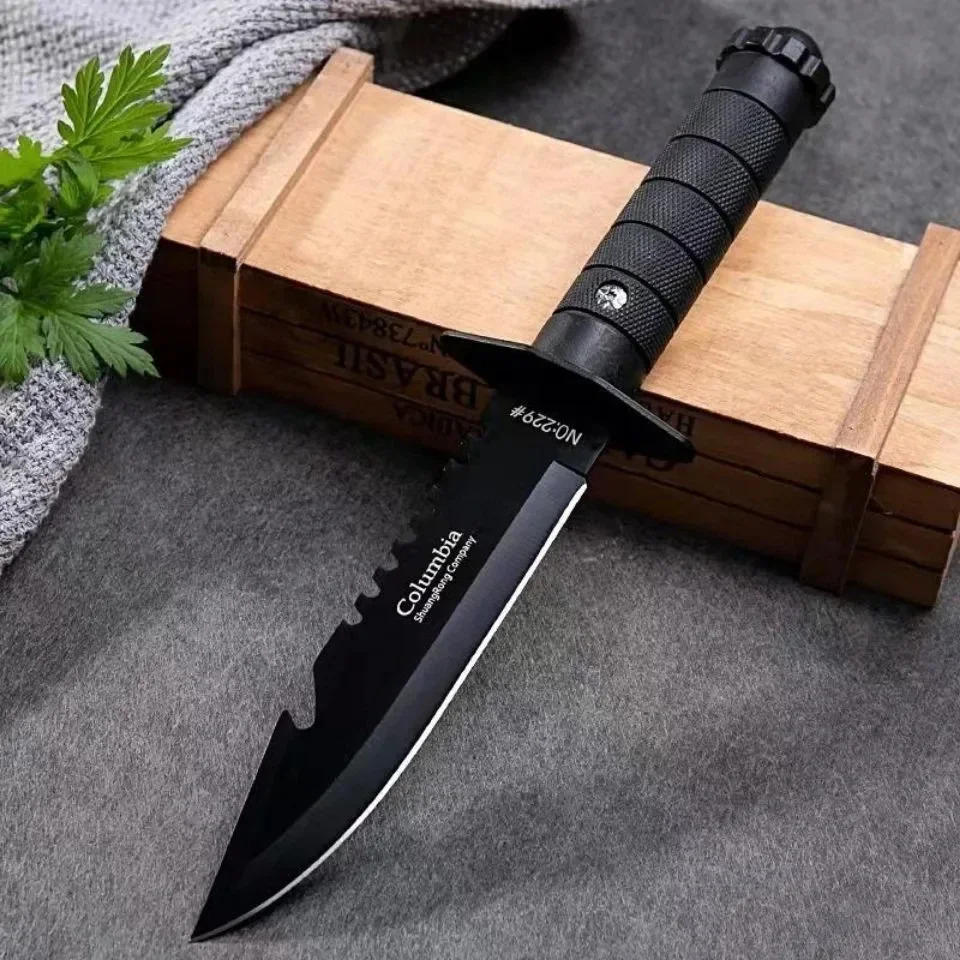 7CR17MOV キャンプアウトドアストレートナイフジャング - Bushcraft Knife Fixed のレビューと価格