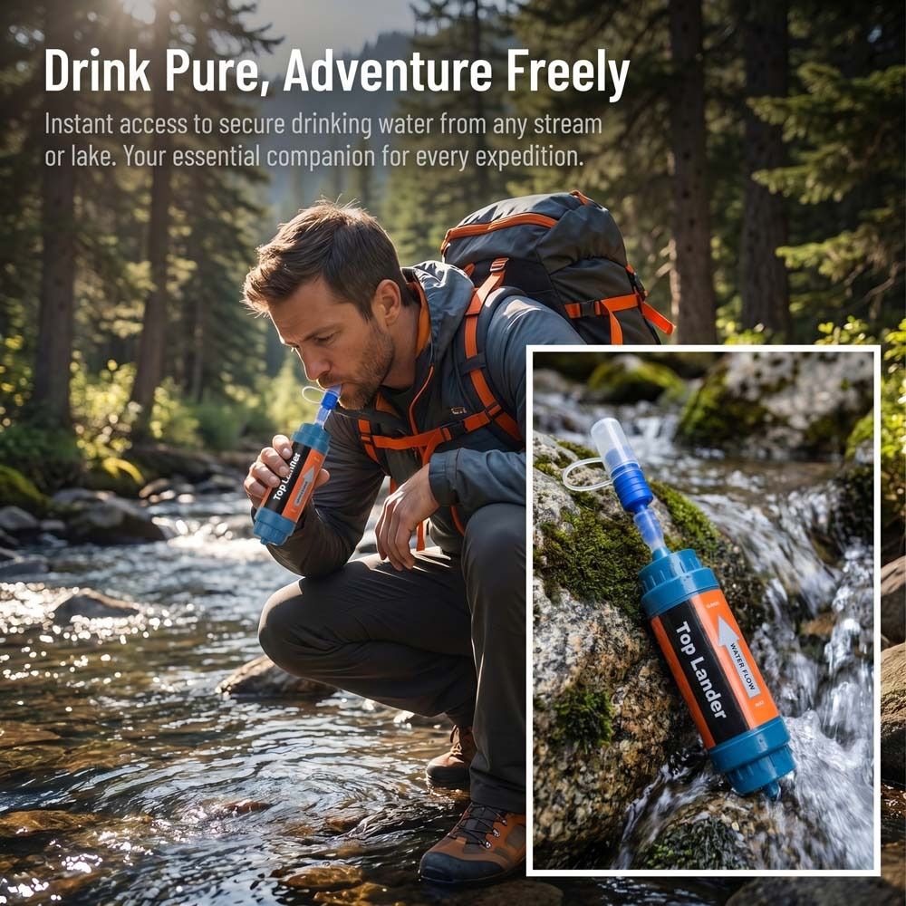 ミニミニ浄水器ストロー浄水器浄化水フィルターサバイバルTUP - Water Purification Straw のレビューと価格