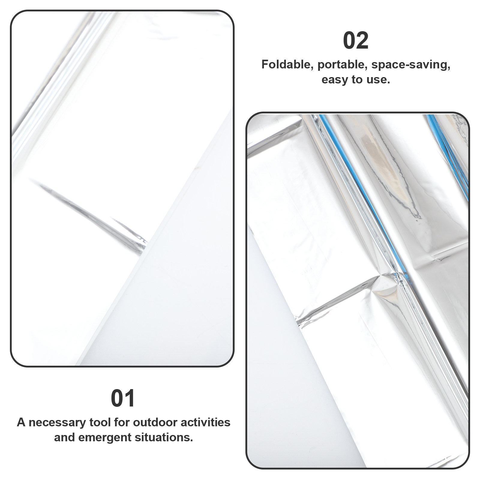 2 個緊急サバイバル暖かいブランケット折りたたみ式防水熱反射 - Survival Blanket Reflective のレビューと価格