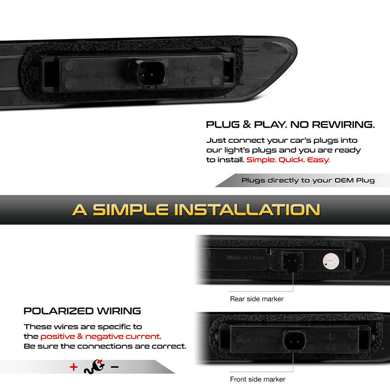スモークレンズフロントアンバー/リアレッドLEDカーバンパー - Signal Flare Kit のレビューと価格