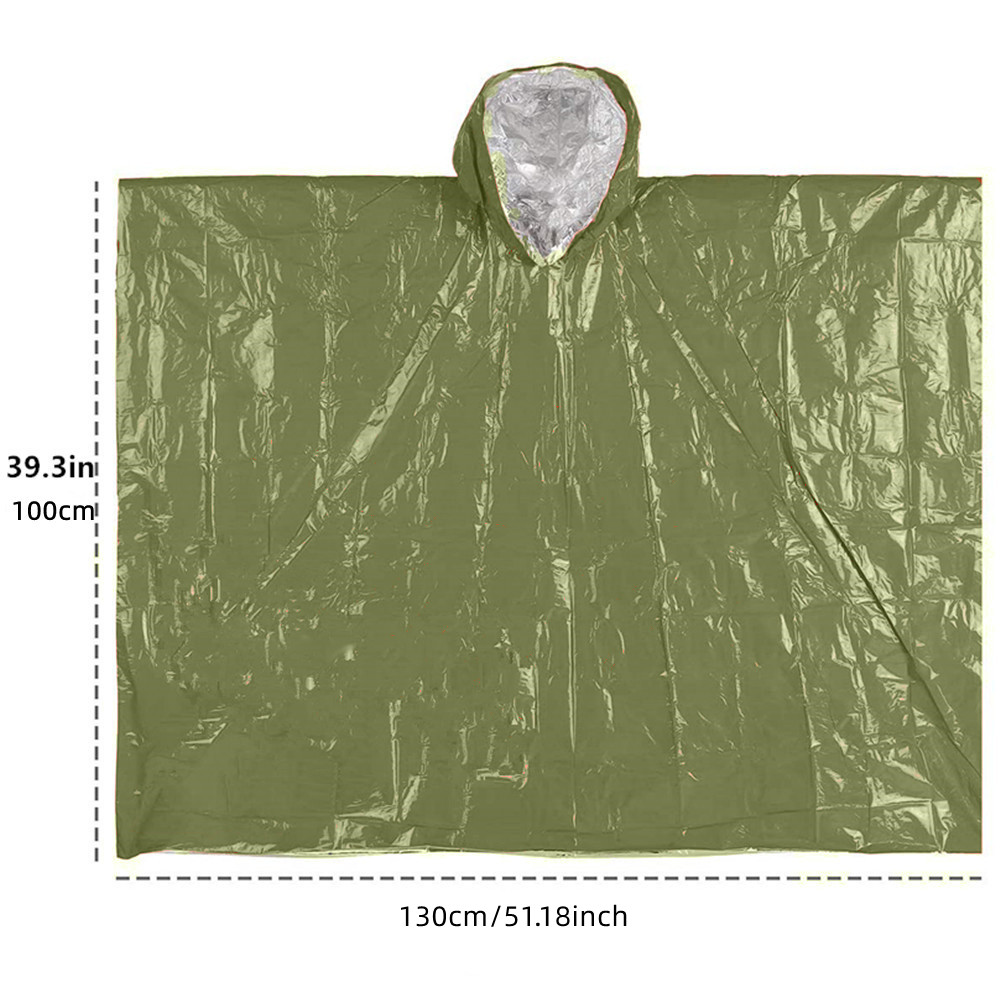 緊急サバイバル用サーマルレインポンチョ、熱反射防水スペースブ - Survival Blanket Reflective のレビューと価格