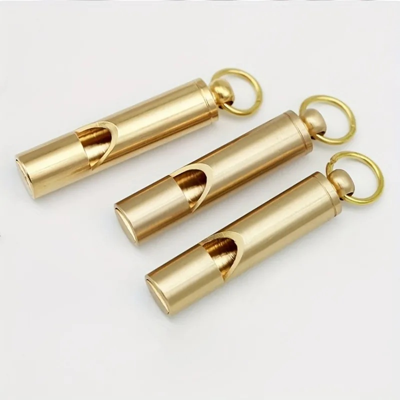 頑丈な大音量緊急サバイバルホイッスル ゴールデンカラーのクリ - Emergency Whistle Loud のレビューと価格