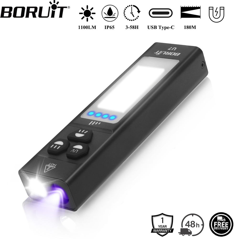 BORUiT U7 UV LED EDC懐中電灯 1100L - Fishing Kit Compact のレビューと価格