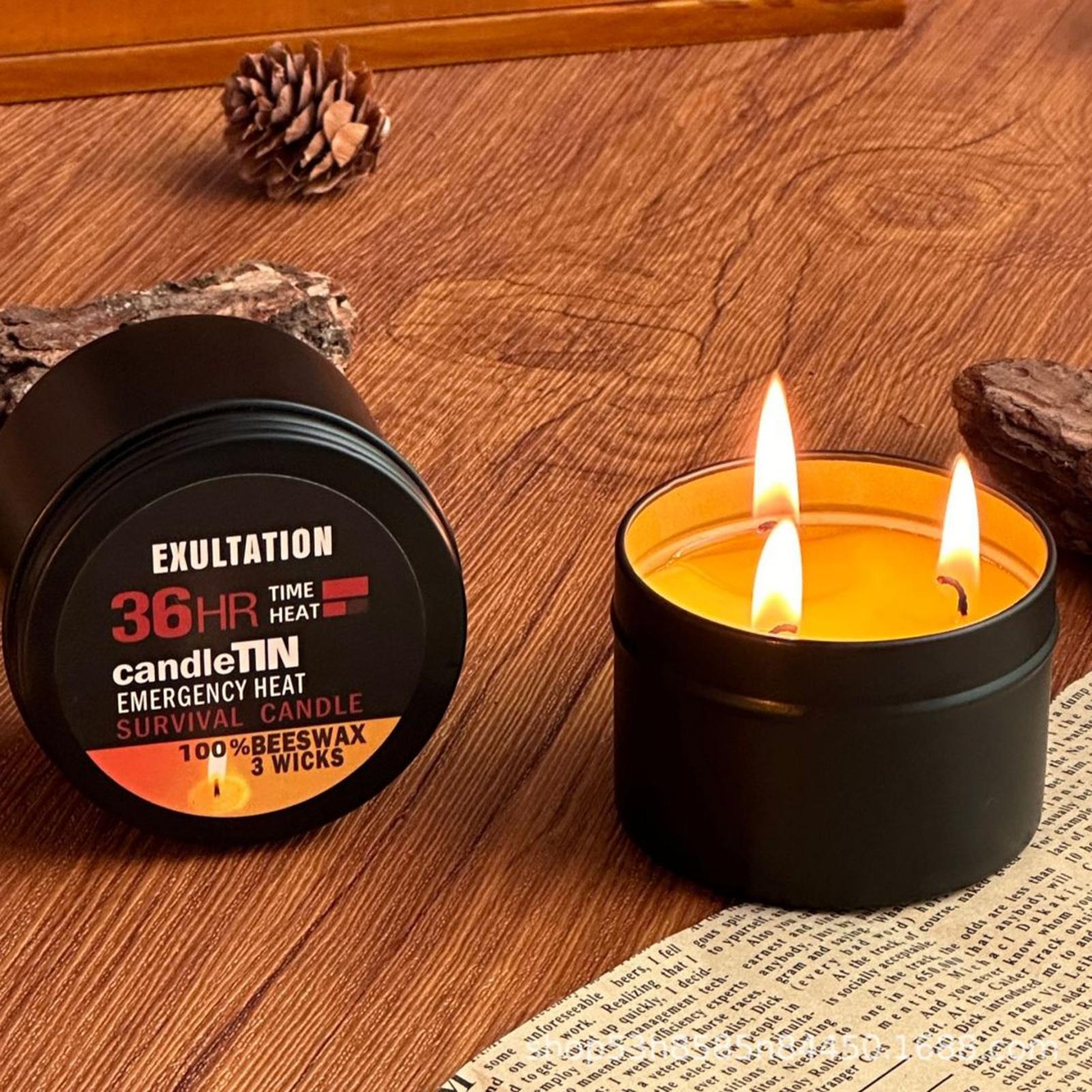 長時間燃焼キャンドル キャンプ用キャンドル ジャー付き 36 - Fire Starting Kit のレビューと価格
