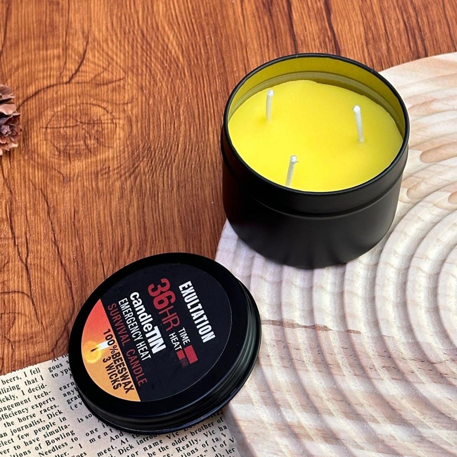 長時間燃焼キャンドル キャンプ用キャンドル ジャー付き 36 - Fire Starting Kit のレビューと価格