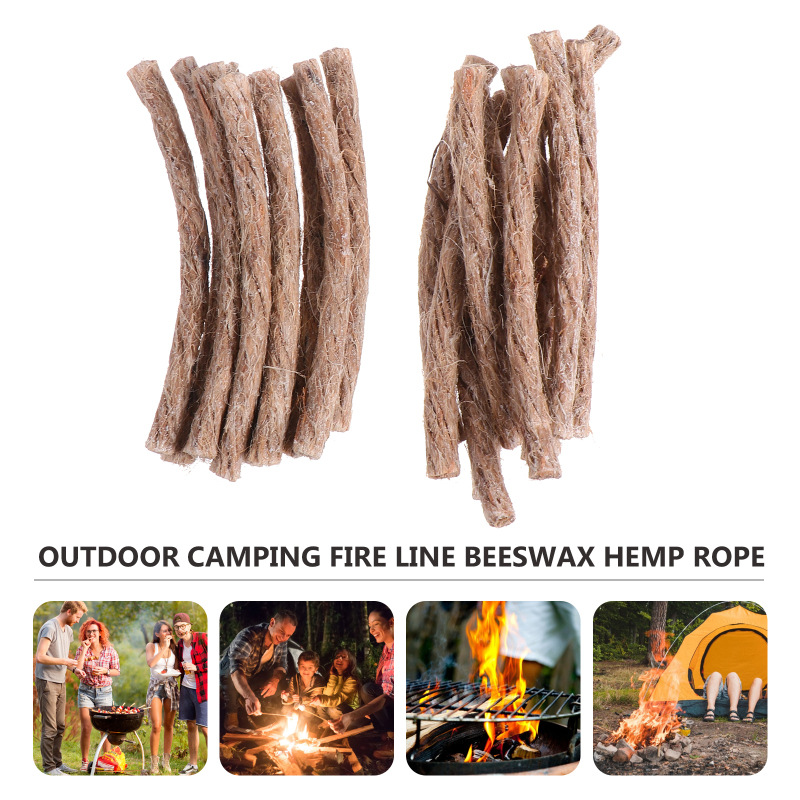 10 個サバイバル芯麻コードキャンプライター麻ファイヤースタ - Fire Starting Kit のレビューと価格