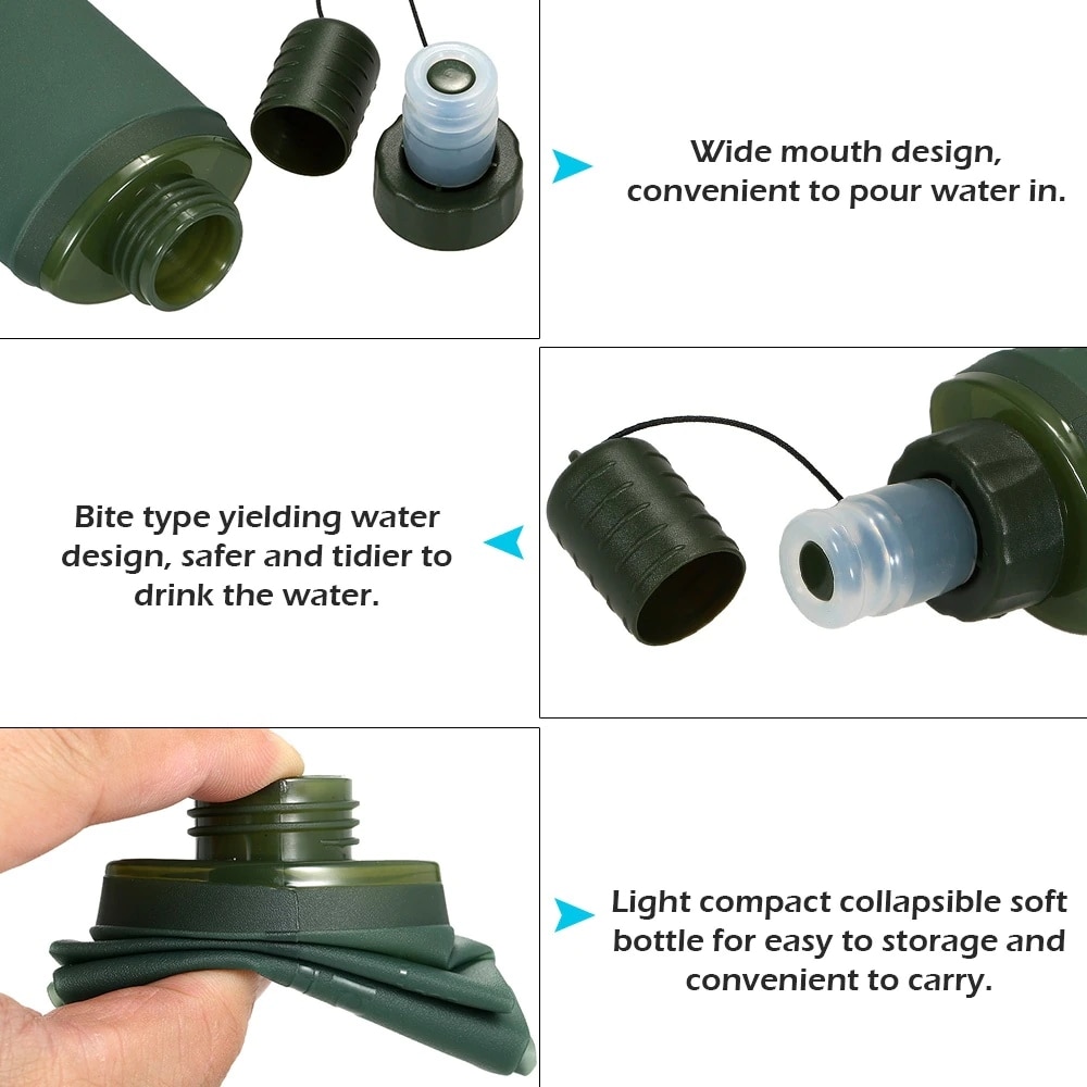 250ml 500ml 折りたたみ式ウォーターバッグ ソフト - Water Bag Collapsible のレビューと価格