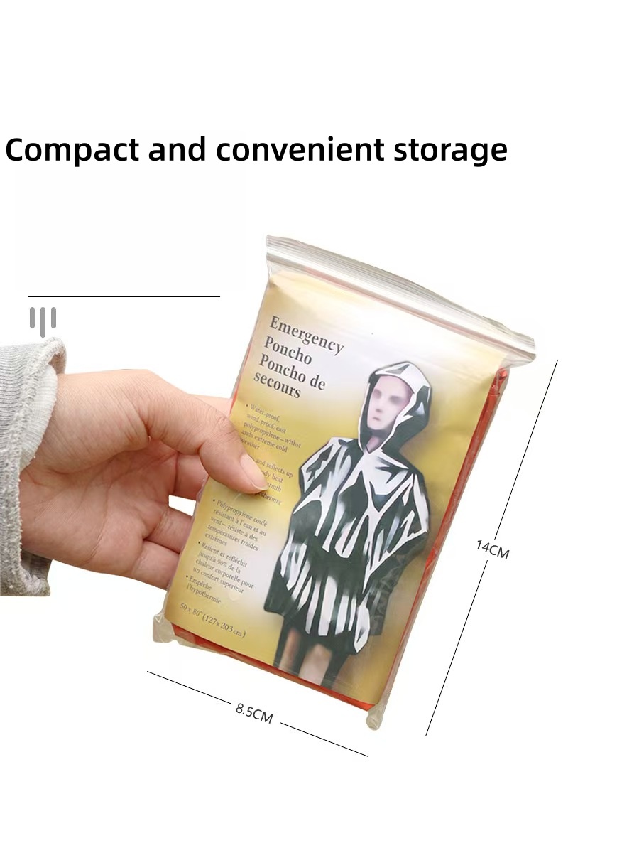 屋外携帯用緊急レインコート 厚手 反射材付き 防風 防水 多 - Survival Blanket Reflective のレビューと価格