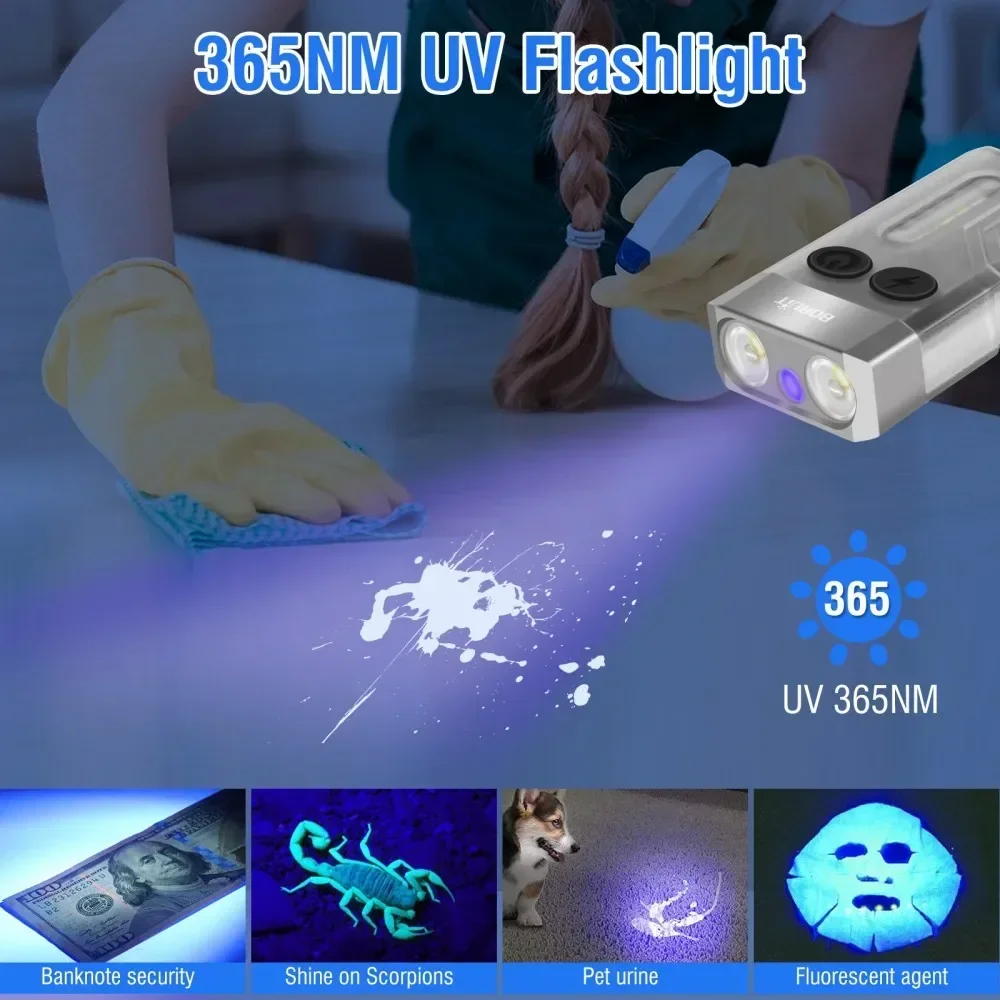 BORUiT V10 キーホルダー UV LED EDC 蛍 - Fishing Kit Compact のレビューと価格