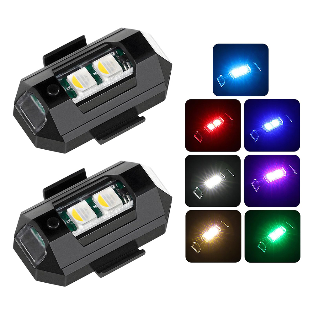 2 個ミニ LED ストロボライト装飾、7 色 LED 衝突 - Sos Light Strobe のレビューと価格
