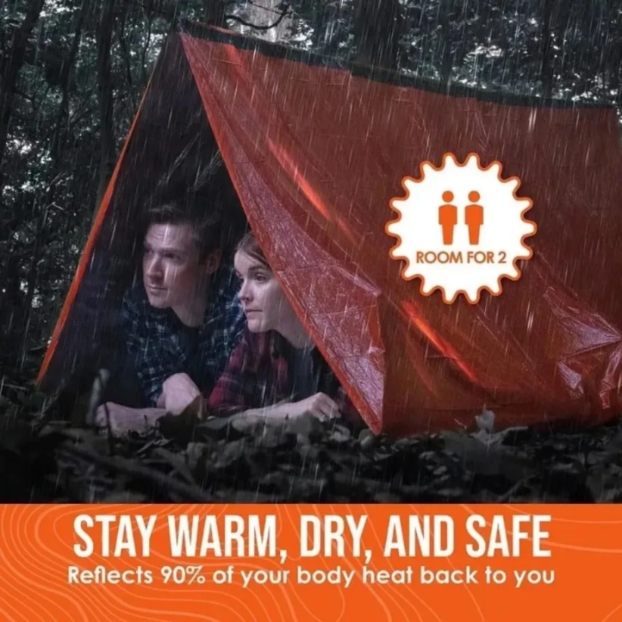 1PC 防雨緊急寝袋 - 防水テントキット、緊急シェルター、 - Emergency Mylar Tent のレビューと価格
