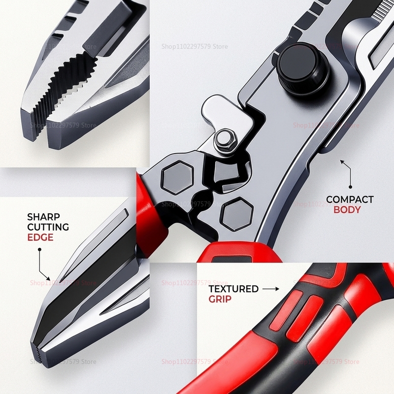 多機能電気技師用はさみ、ワイヤーカッター、圧着工具、ヘビーデ - Multi Tool Plier のレビューと価格