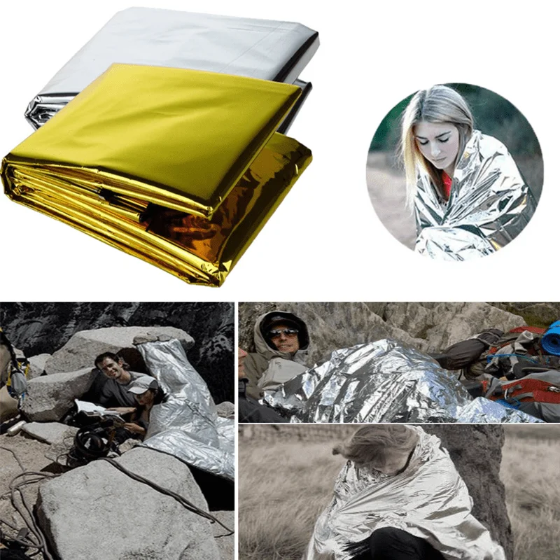 1 個屋外サバイバルポータブル救急ブランケット防寒日焼け止め - Survival Blanket Reflective のレビューと価格