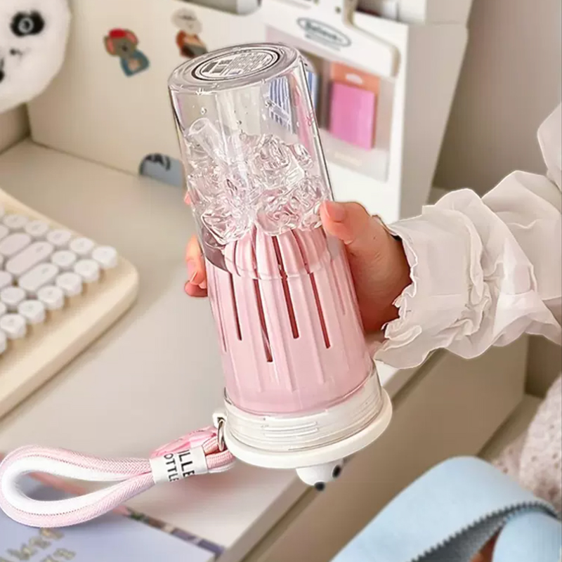 女性用フィルター付きウォーターボトル,かわいい桜とパンダのト - Water Purification Straw のレビューと価格
