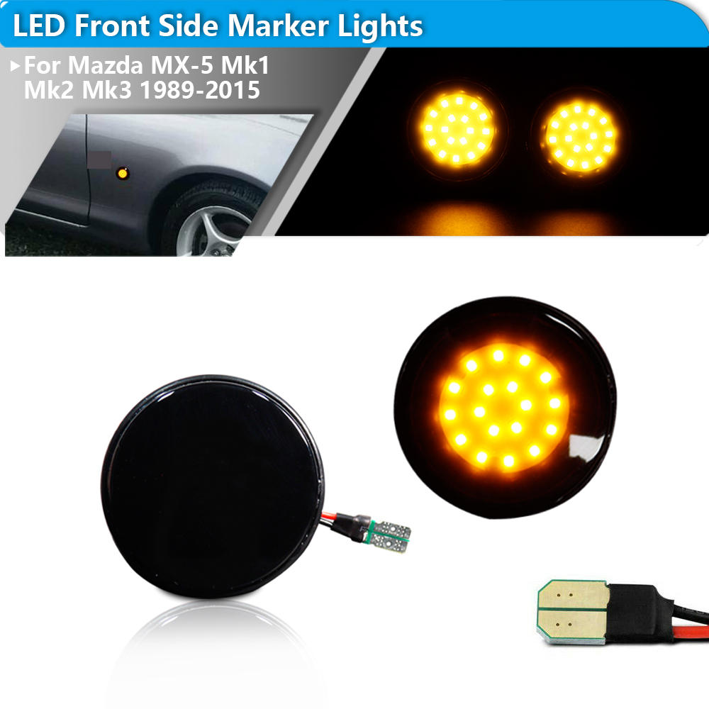 2個入り iJDM LEDフロントサイドマーカーライト ウイ - Signal Panel Orange のレビューと価格