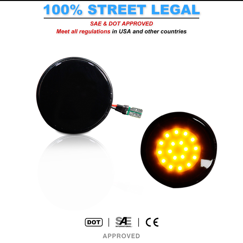 2個入り iJDM LEDフロントサイドマーカーライト ウイ - Signal Panel Orange のレビューと価格