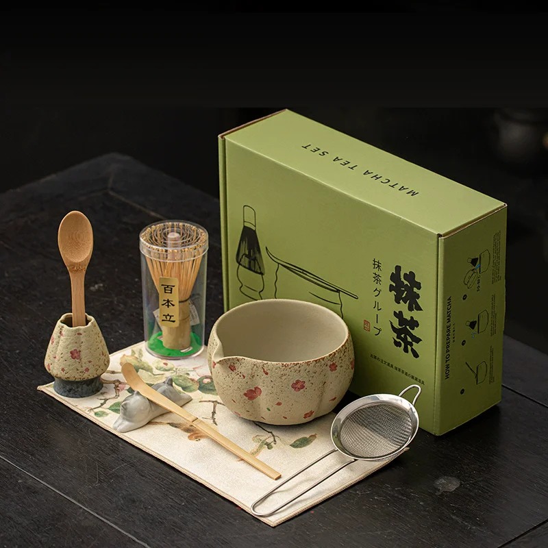 8点セット 日本製 火打石抹茶セット 竹製抹茶茶筅 高級抹茶 - Fire Starting Kit のレビューと価格
