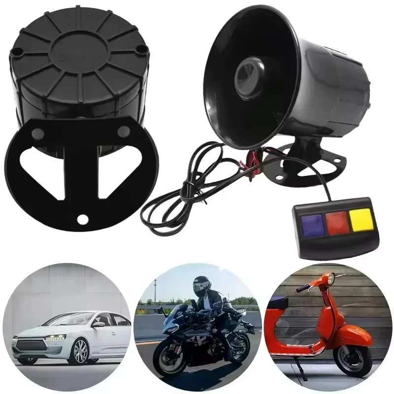 12V 3 トーンサウンド大音量車のホーンオートバイ警告アラ - Emergency Whistle Loud のレビューと価格