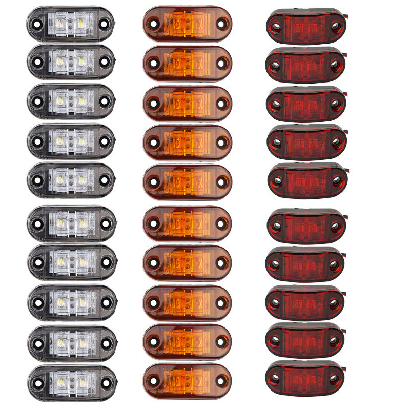 10個のLEDセーフティライト12/24V,LED照明ロッド - Signal Panel Orange のレビューと価格