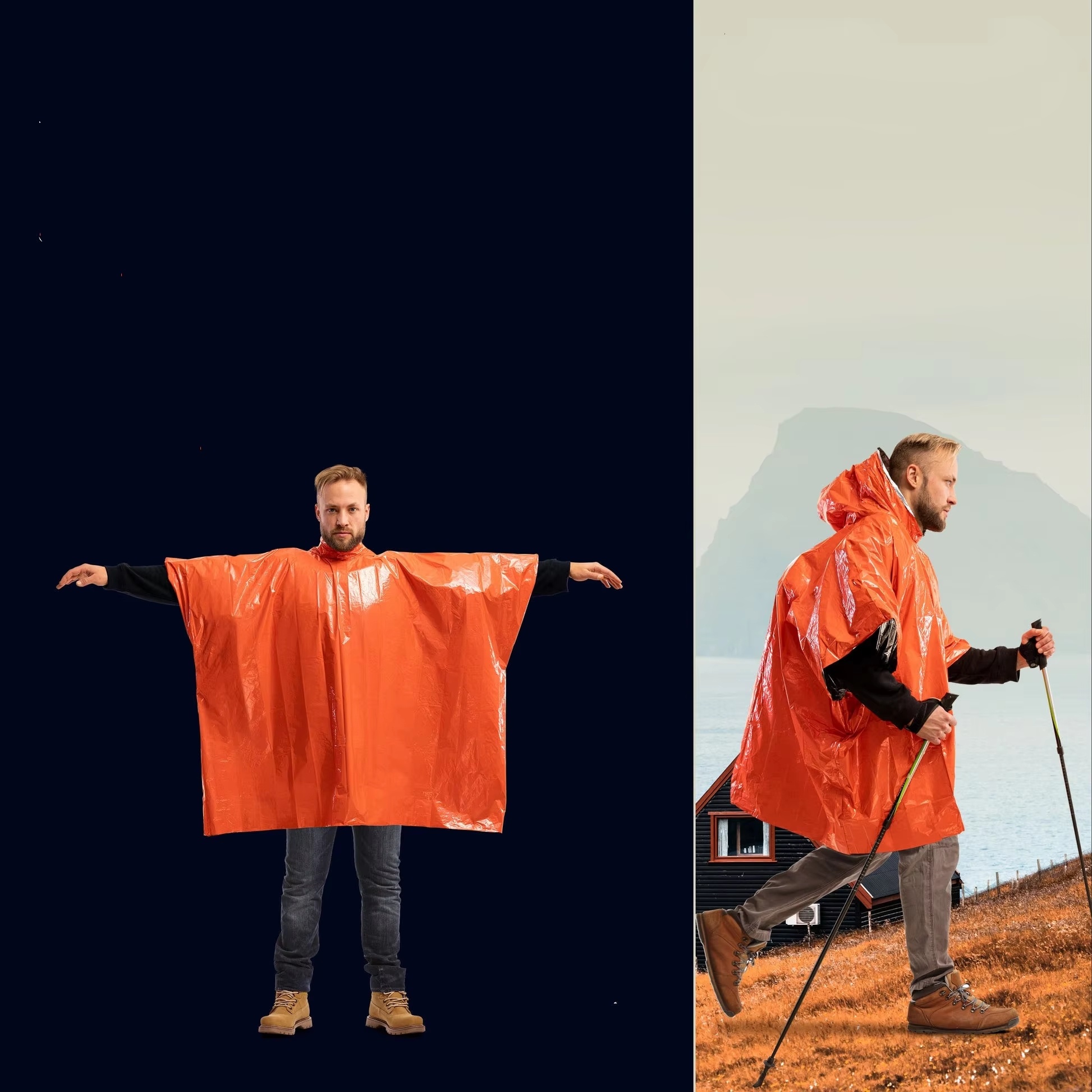 LIFE ポンチョ 緊急サバイバルレインポンチョ サーマルサ - Survival Blanket Reflective のレビューと価格