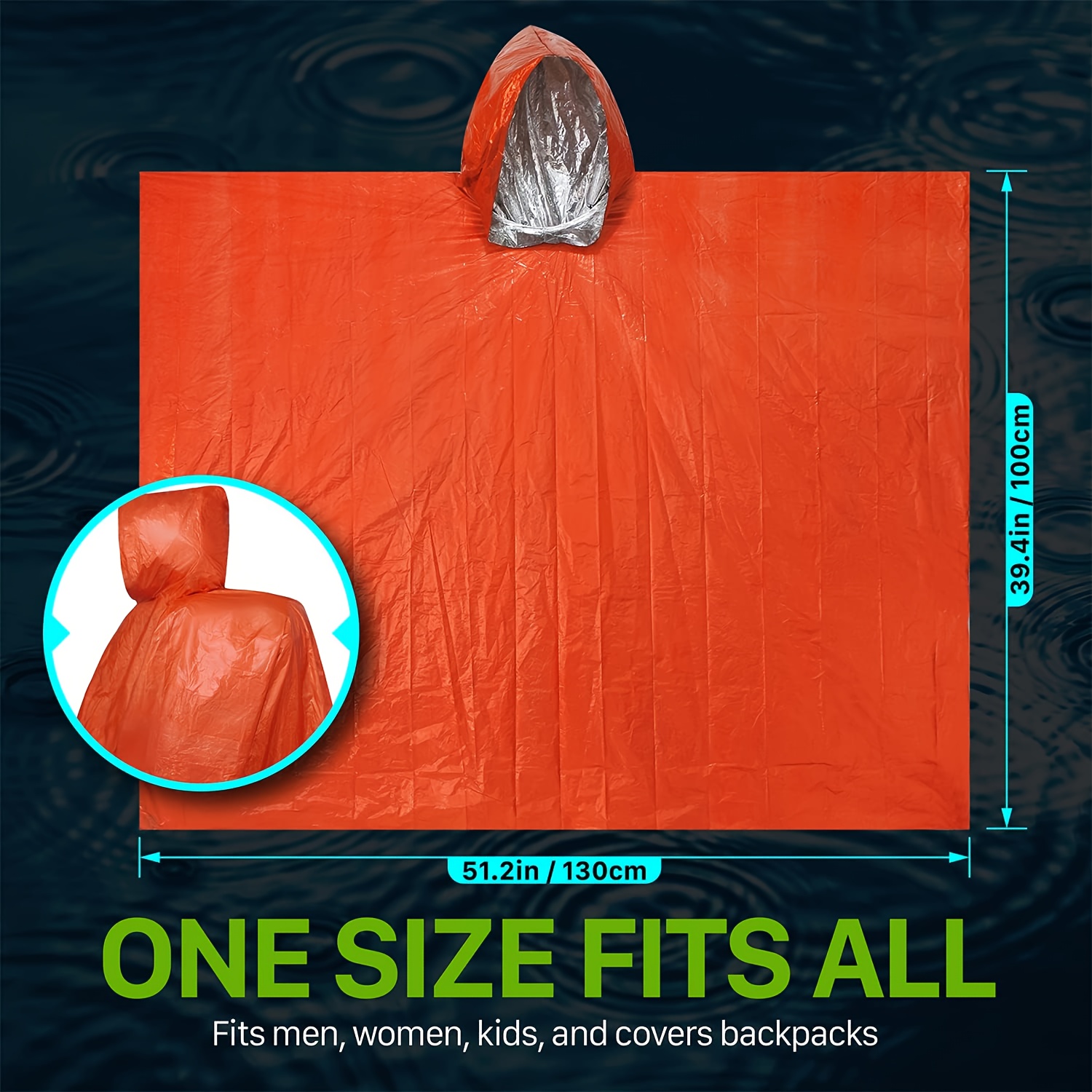 緊急サバイバルレインポンチョ サーマルサバイバルスペースブラ - Survival Blanket Reflective のレビューと価格