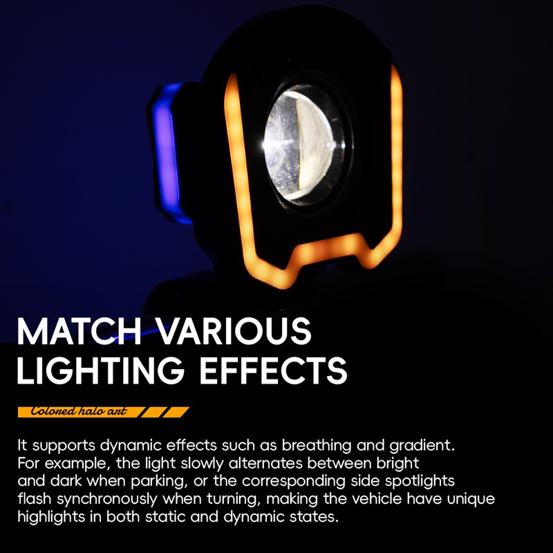 4インチオートバイLEDスポットライト白黄色点滅RGB開口レ - Sos Light Strobe のレビューと価格
